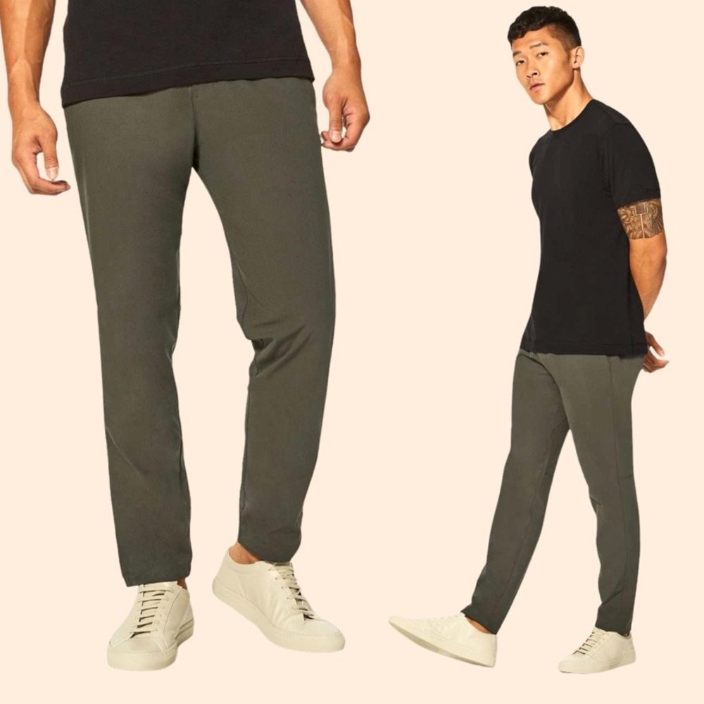 Lululemon Men's Commission Pants Slim Warpstreme 34" Dark Olive Green Size 34
